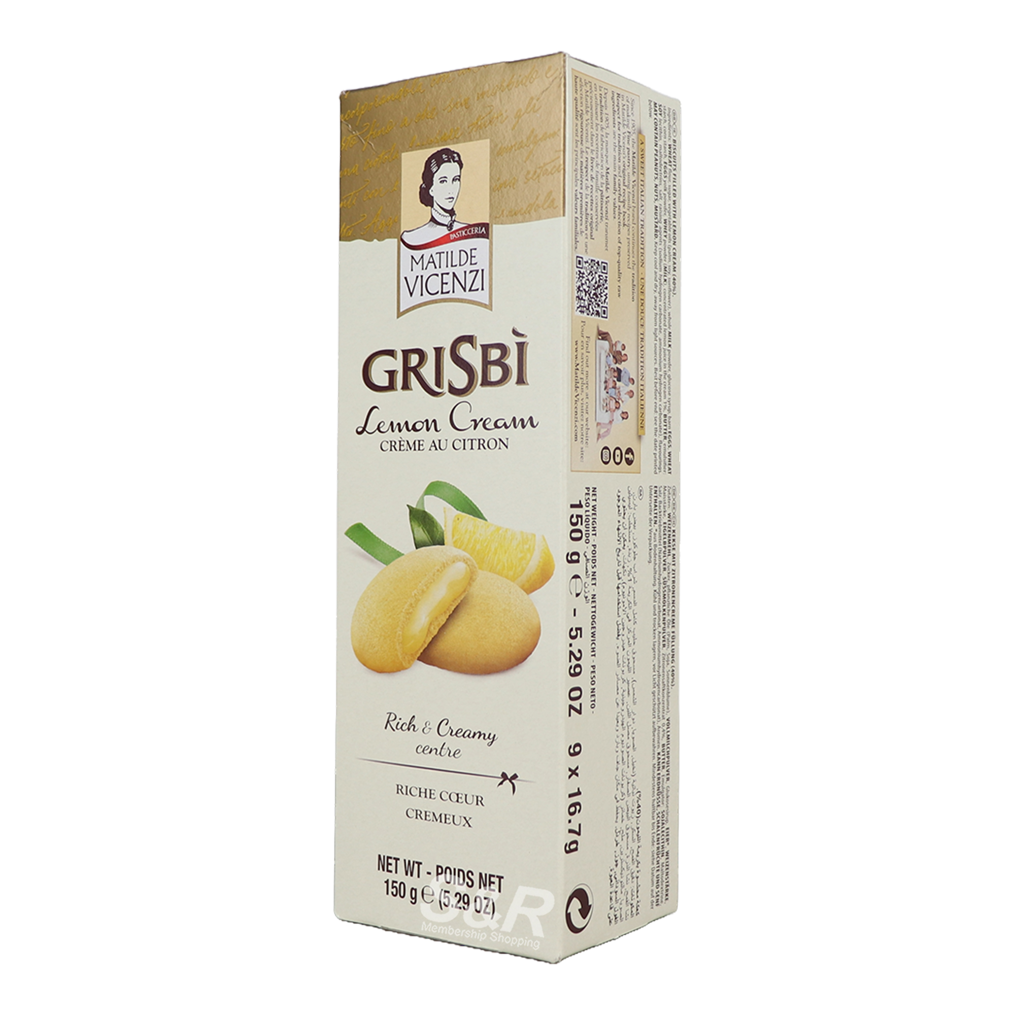 Matilde Vicenzi Grisbi  Lemon Cream Cookies 150g